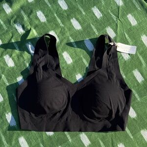 Aerie Smoothez Padded Sweetheart Black Bralette